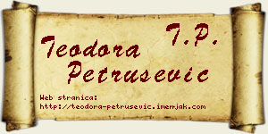 Teodora Petrušević vizit kartica